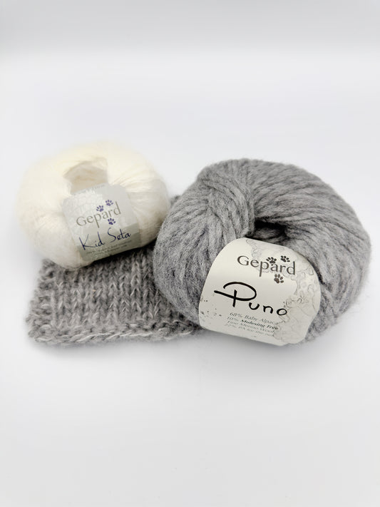 Strikkekit til Festival Poncho - et GarnbyJacobsen design.