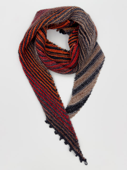 Marsk-tørklæde - Håndstrikket i farve 3021