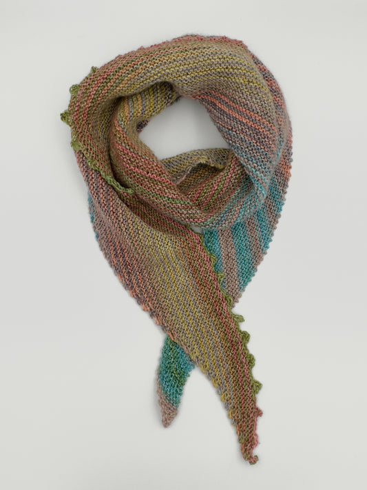 Marsk-tørklæde - Håndstrikket i farve 3027