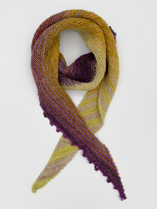 Marsk-tørklæde - Håndstrikket i farve 3029