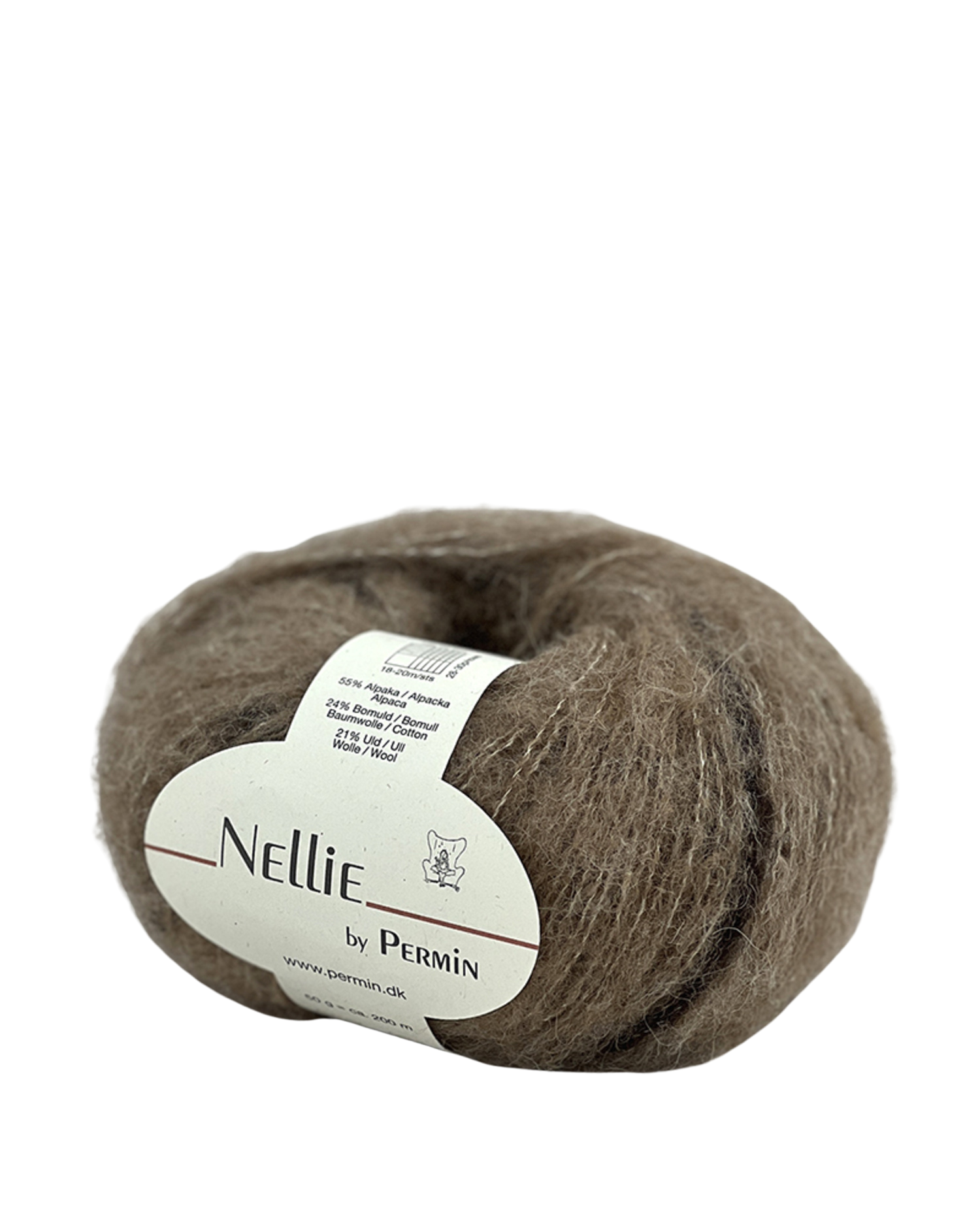 Nellie by Permin farve 14 camel/run i let og luftigt garn