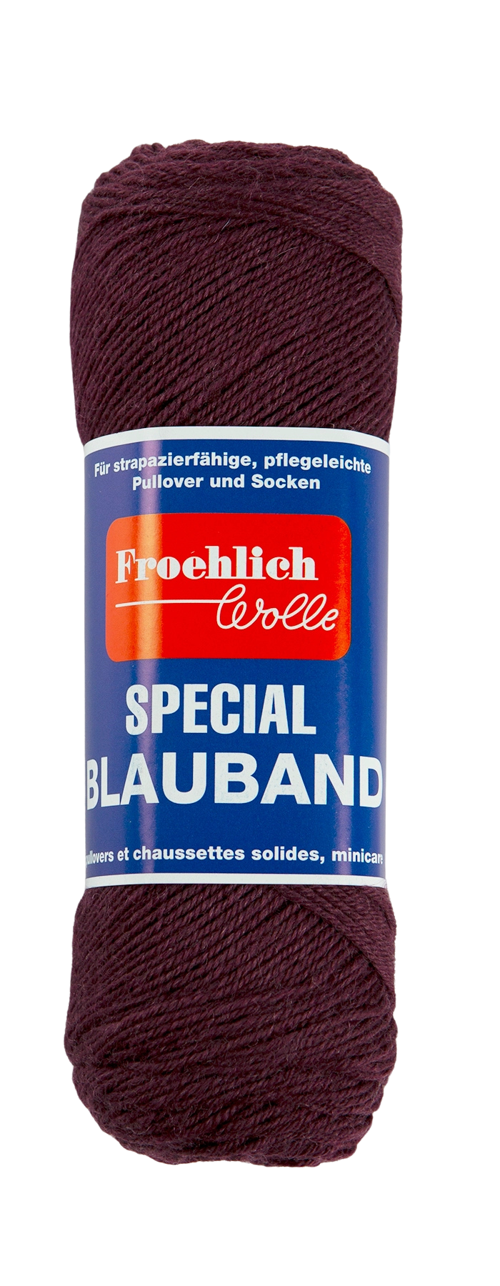 Froehlich strømpegarn uld og polyester i farven bordeaux 177
