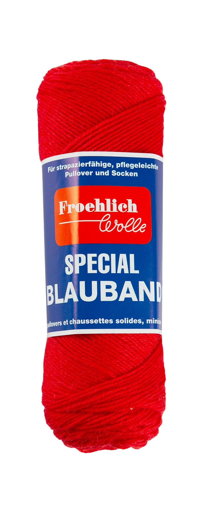 Froehlich strømpegarn uld og polyester i farven rød 33