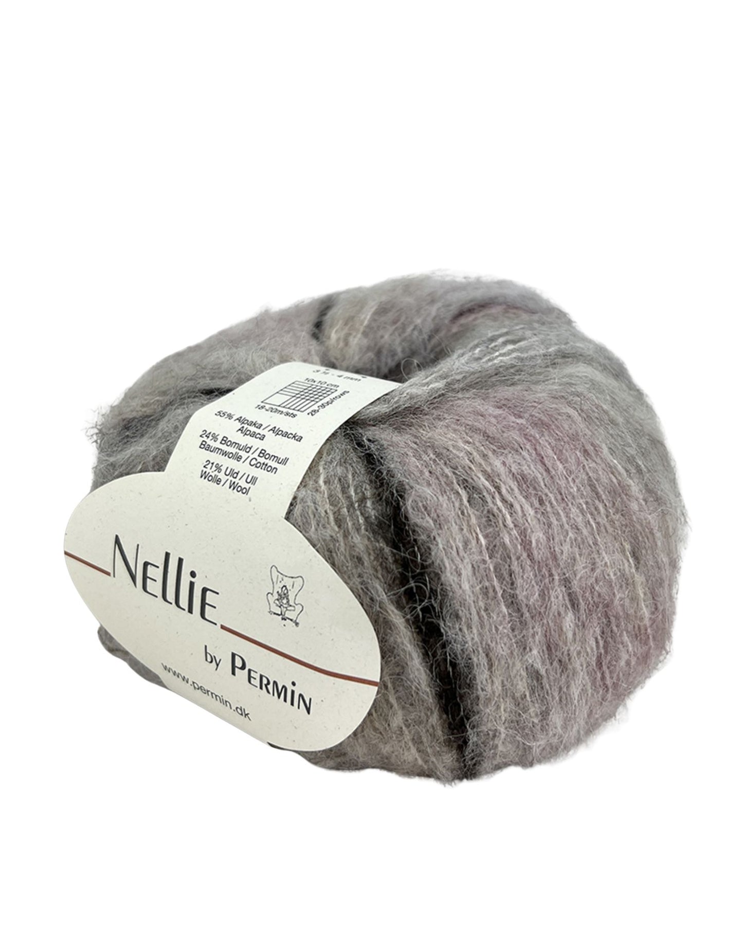 Bluse i bred rib med snoninger, Strikkekit i Nellie by Permin, art. 892414