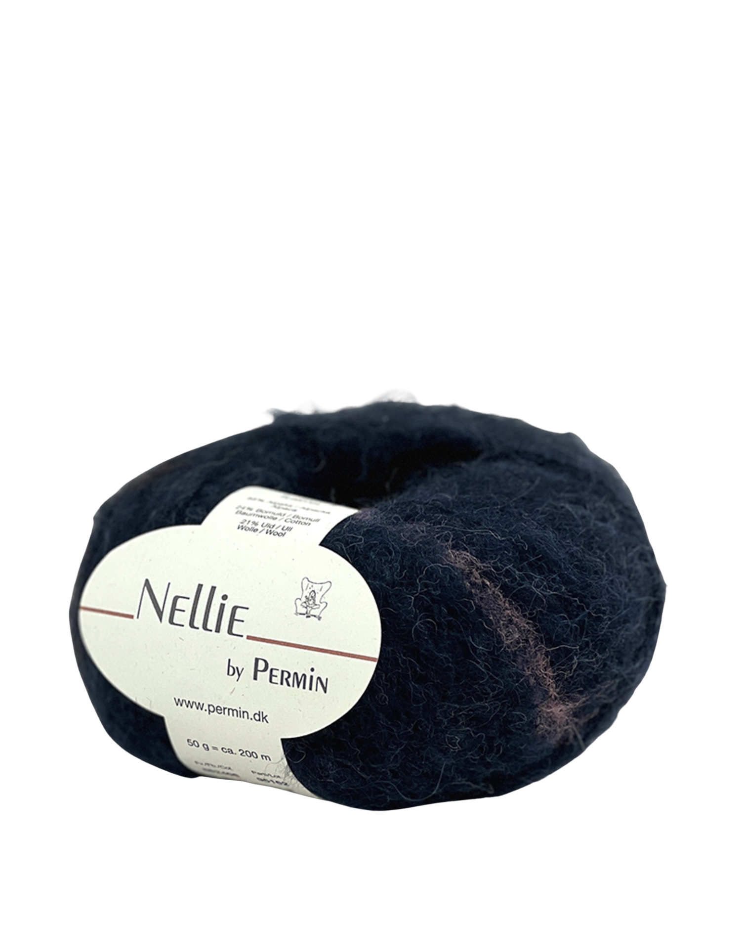 Nellie by Permin farve 13 marine/rosa/bordeaux i let og luftigt garn